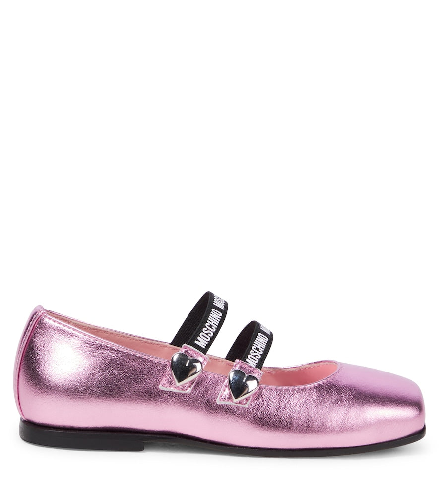 Leather ballet flats