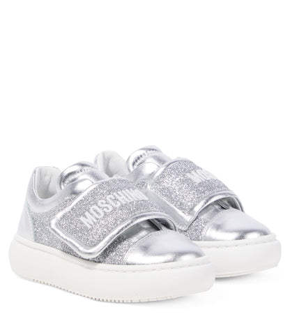 Logo leather sneakers