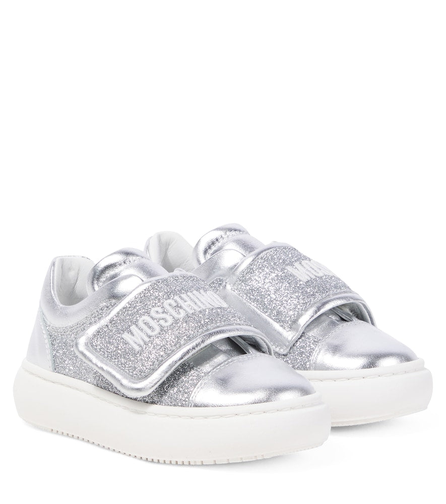 Logo leather sneakers
