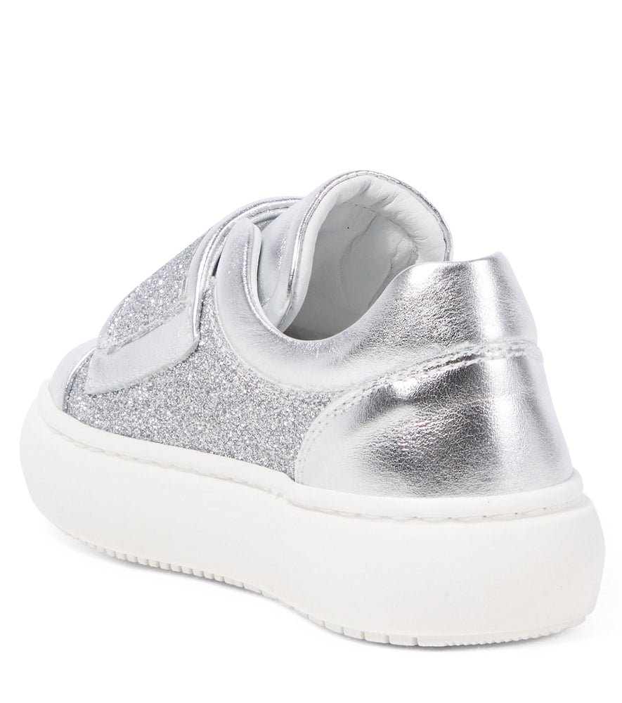 Logo leather sneakers