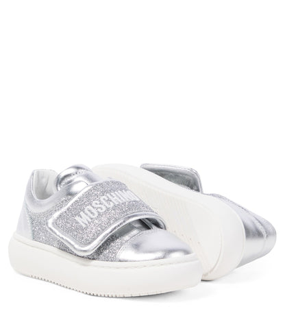 Logo leather sneakers