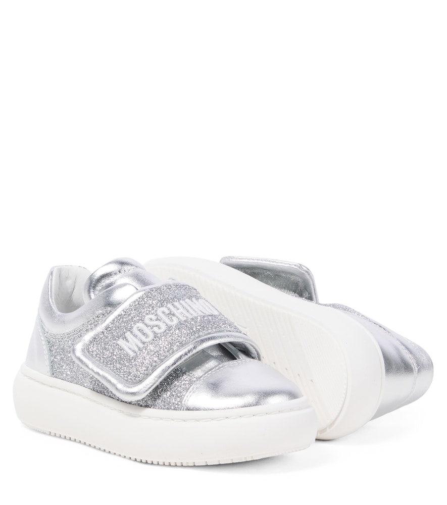 Logo leather sneakers