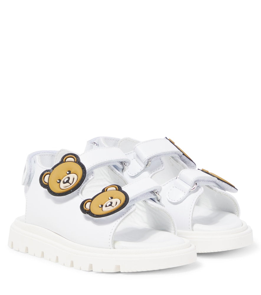 Teddy Bear leather sandals