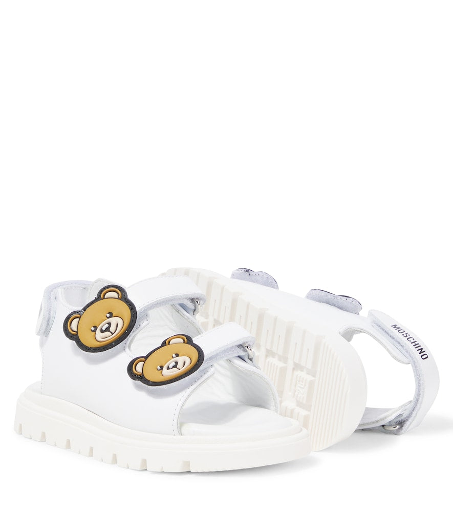 Teddy Bear leather sandals