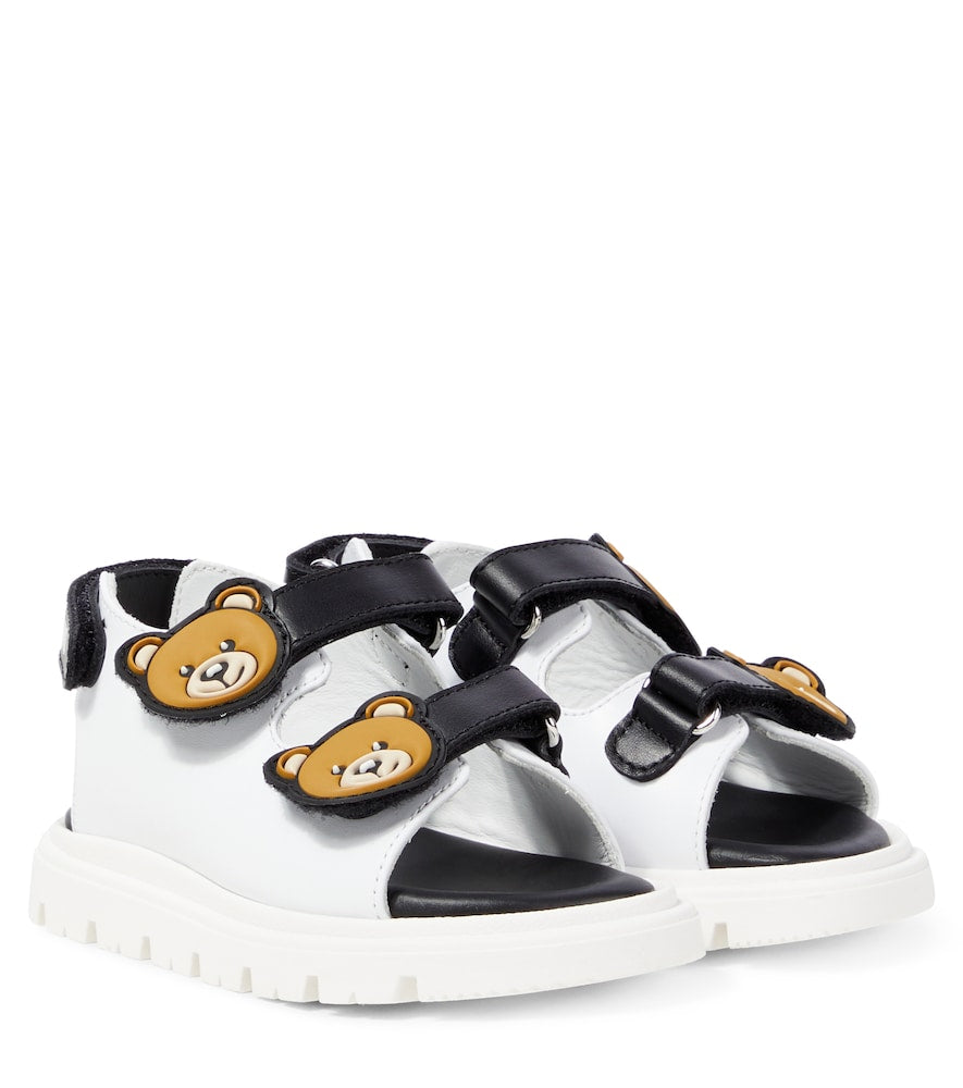Teddy Bear leather sandals
