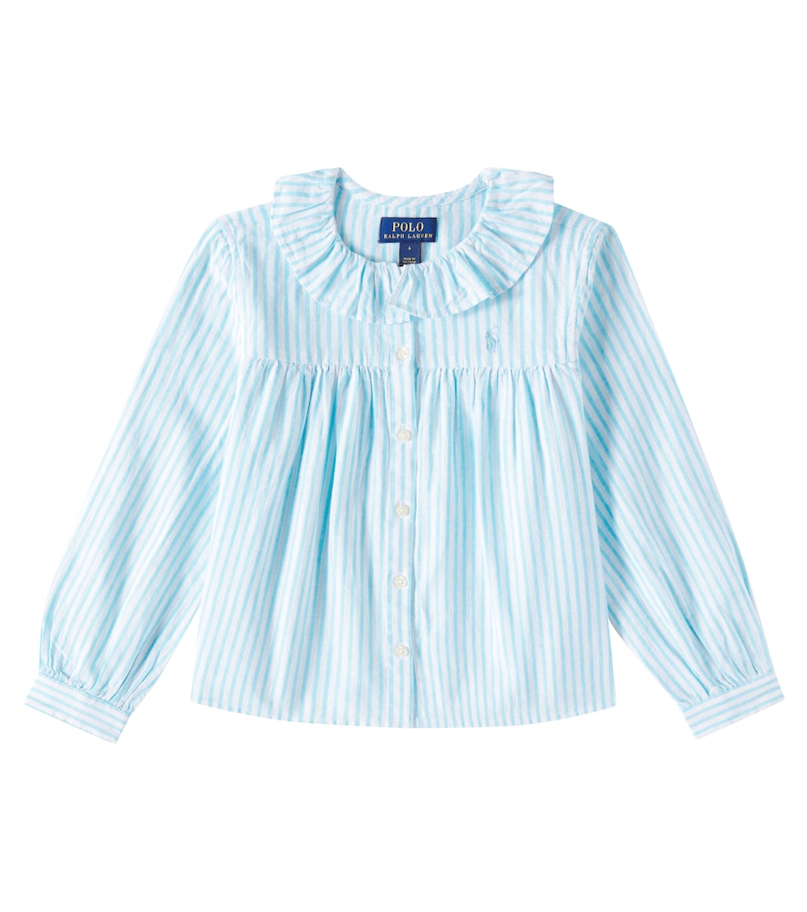 Striped linen and cotton shirt