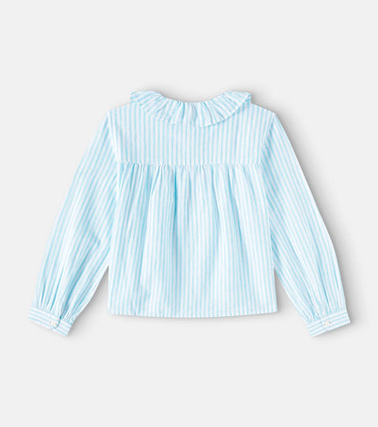 Striped linen and cotton shirt