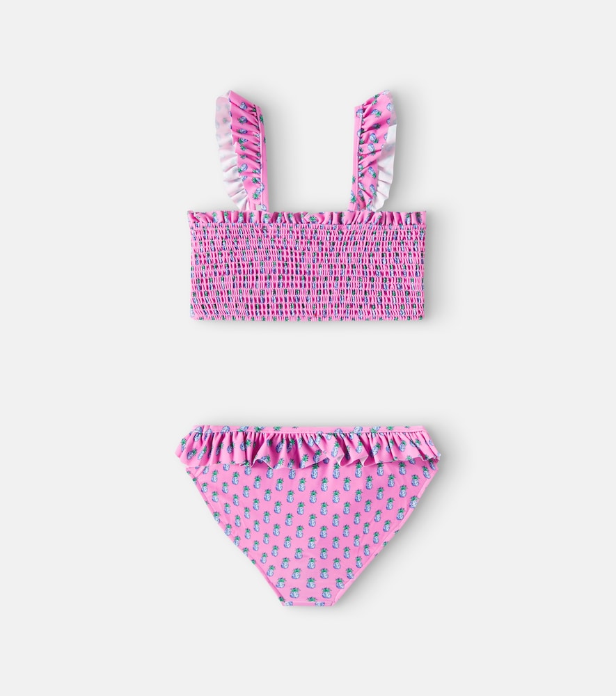 Ruffled shirred bikini