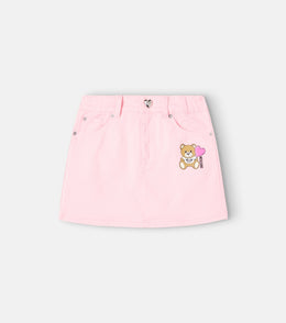 Teddy Bear denim skirt