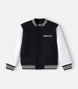 Logo padded cotton-blend bomber jacket
