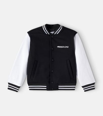 Logo padded cotton-blend bomber jacket