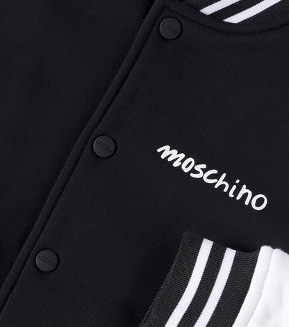 Logo padded cotton-blend bomber jacket