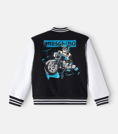 Logo padded cotton-blend bomber jacket