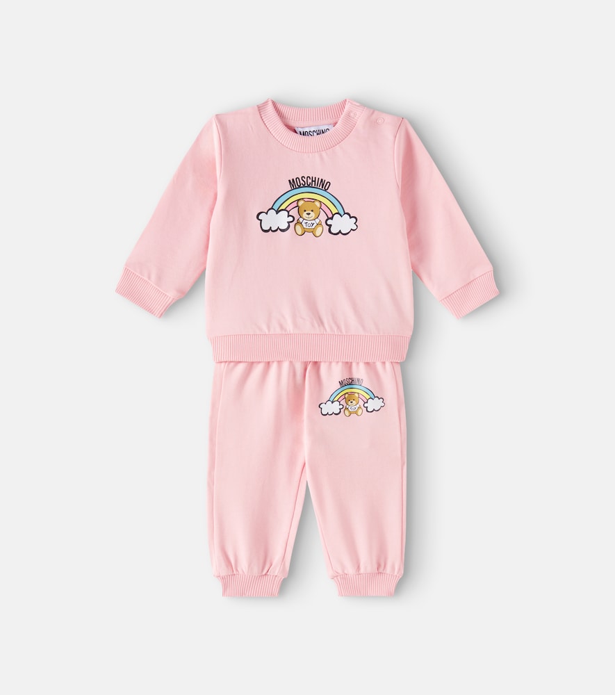 Baby jersey sweatshirt and sweatpants set