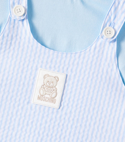Baby Teddy Bear cotton T-shirt and playsuit set
