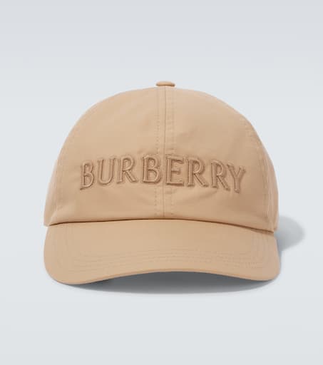 Logo embroidered gabardine baseball cap