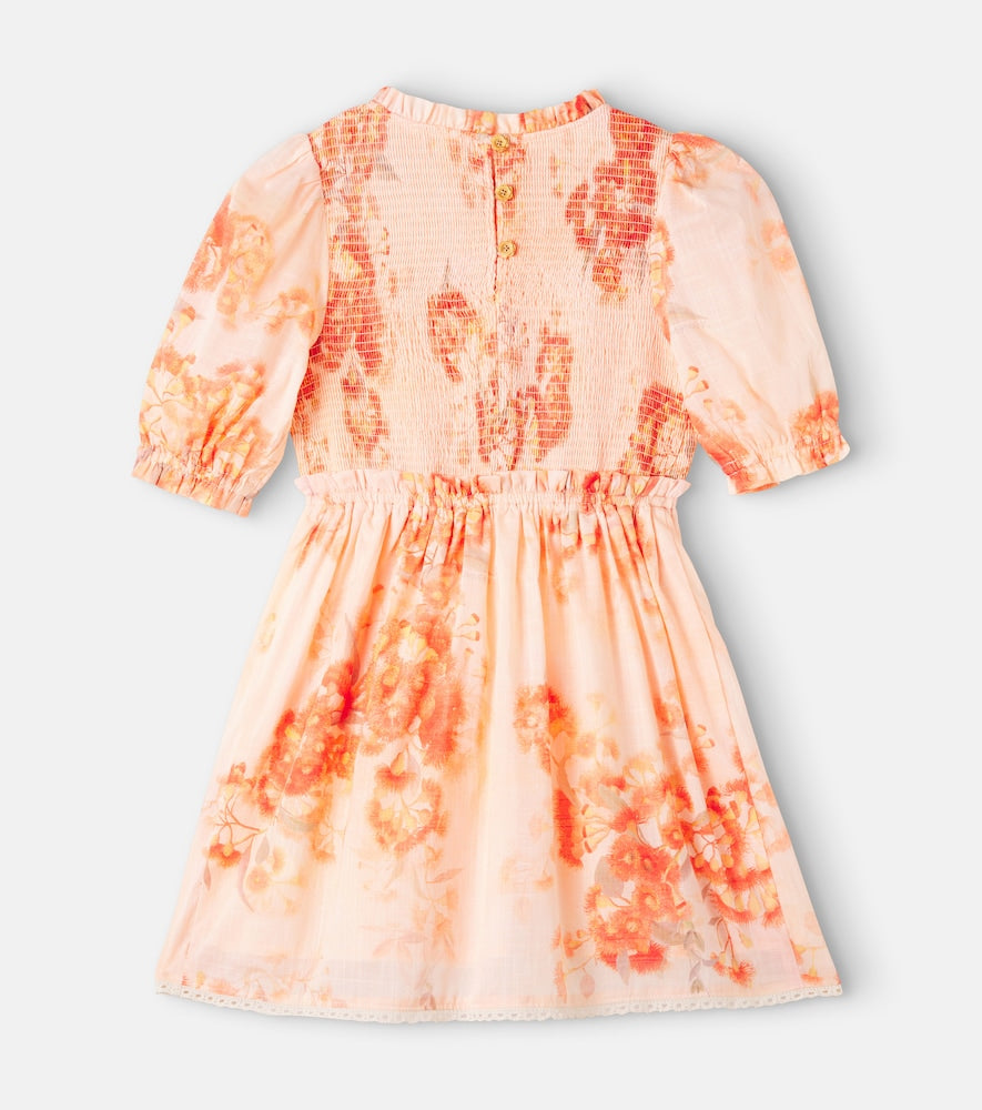 Cascadian floral shirred cotton dress