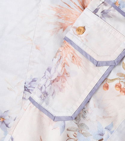 Cascadian floral cotton poplin cargo pants
