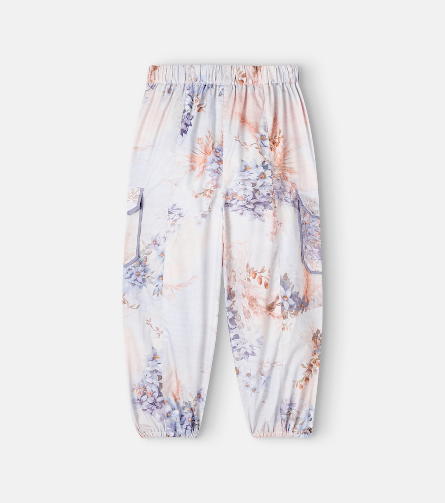 Cascadian floral cotton poplin cargo pants