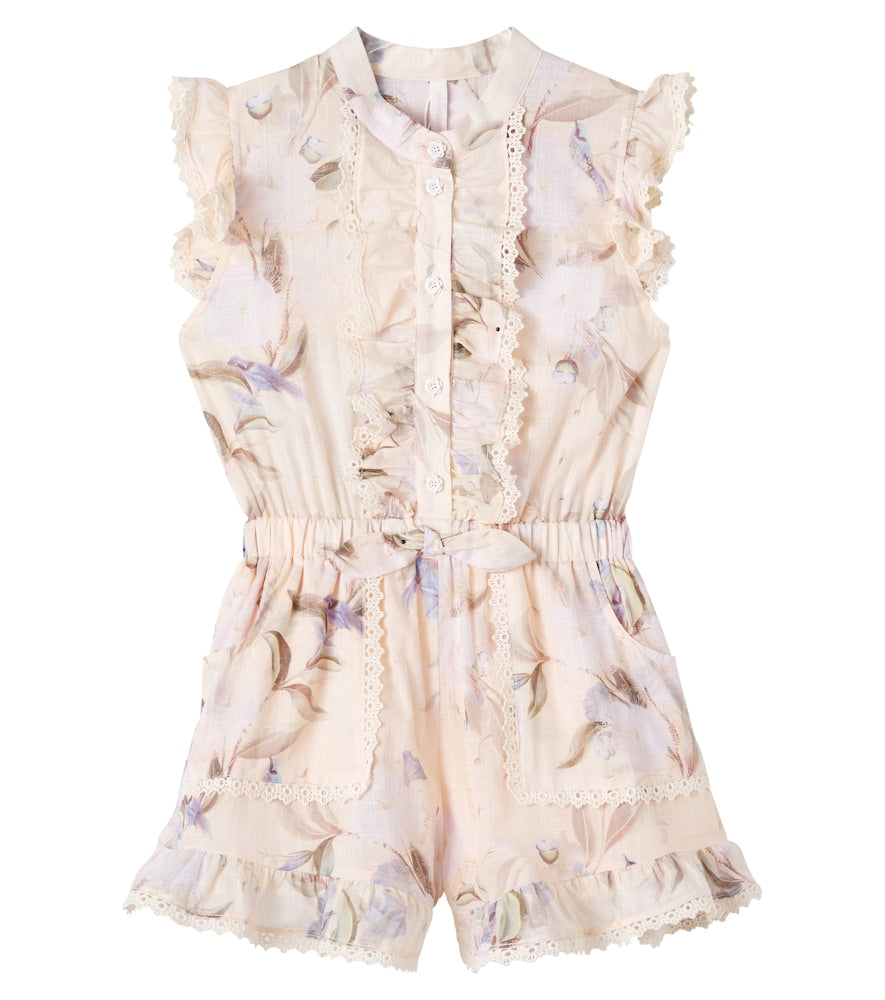 Cascadian floral cotton playsuit