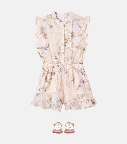 Cascadian floral cotton playsuit