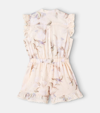 Cascadian floral cotton playsuit