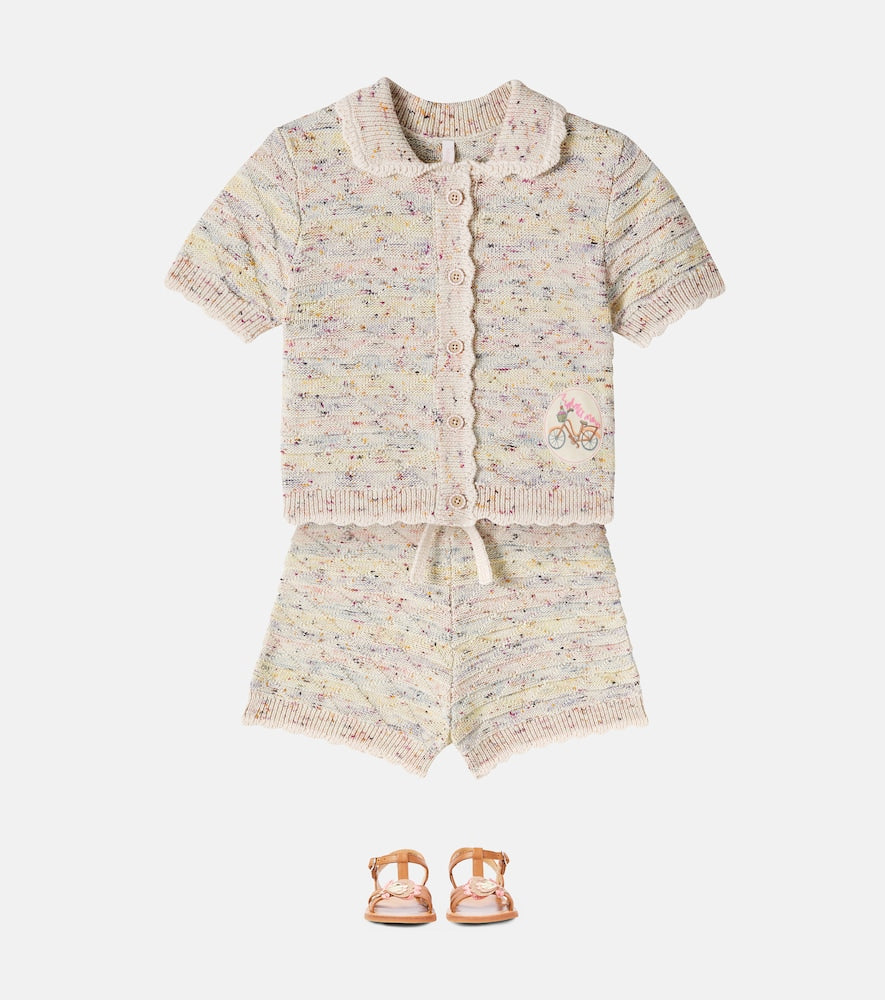 Rhiannon knitted cotton-blend shorts