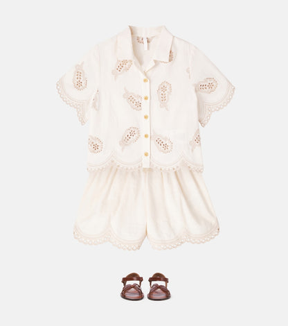 Rhiannon broderie anglaise cotton shirt