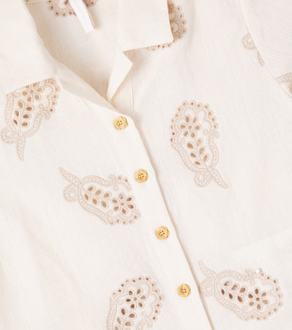Rhiannon broderie anglaise cotton shirt