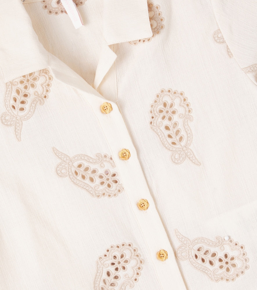 Rhiannon broderie anglaise cotton shirt