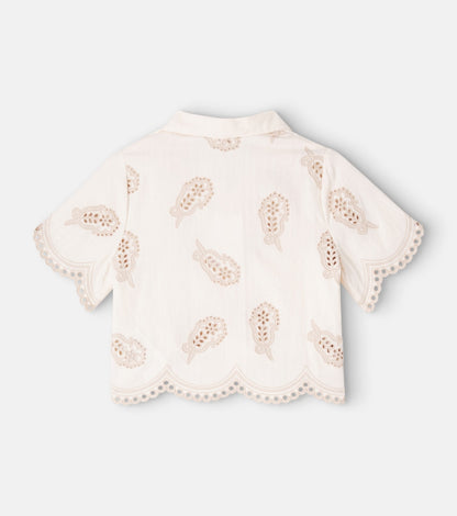 Rhiannon broderie anglaise cotton shirt