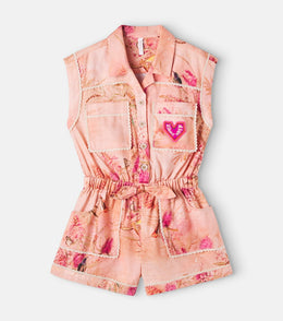 Cascadian floral cotton playsuit