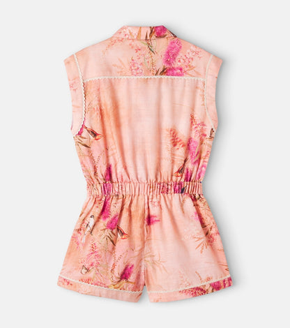 Cascadian floral cotton playsuit
