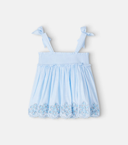 Cascadian shirred cotton top