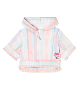 Cascadian striped hooded top