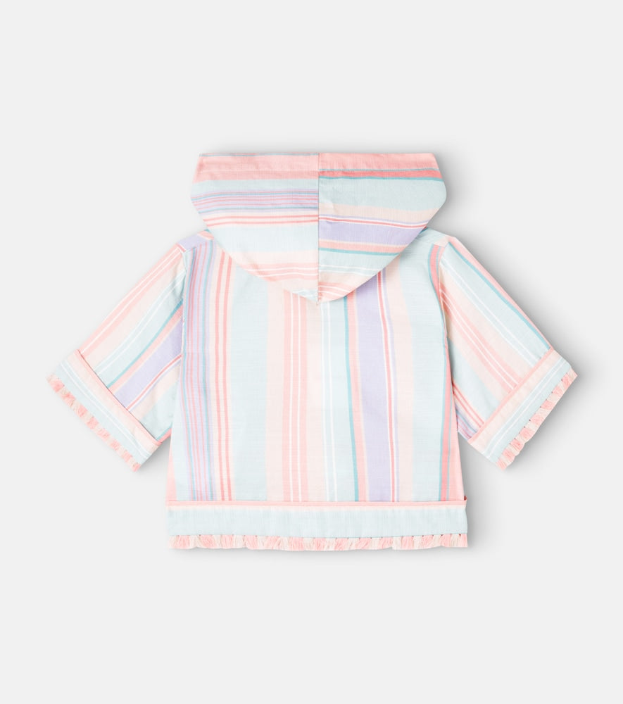 Cascadian striped hooded top