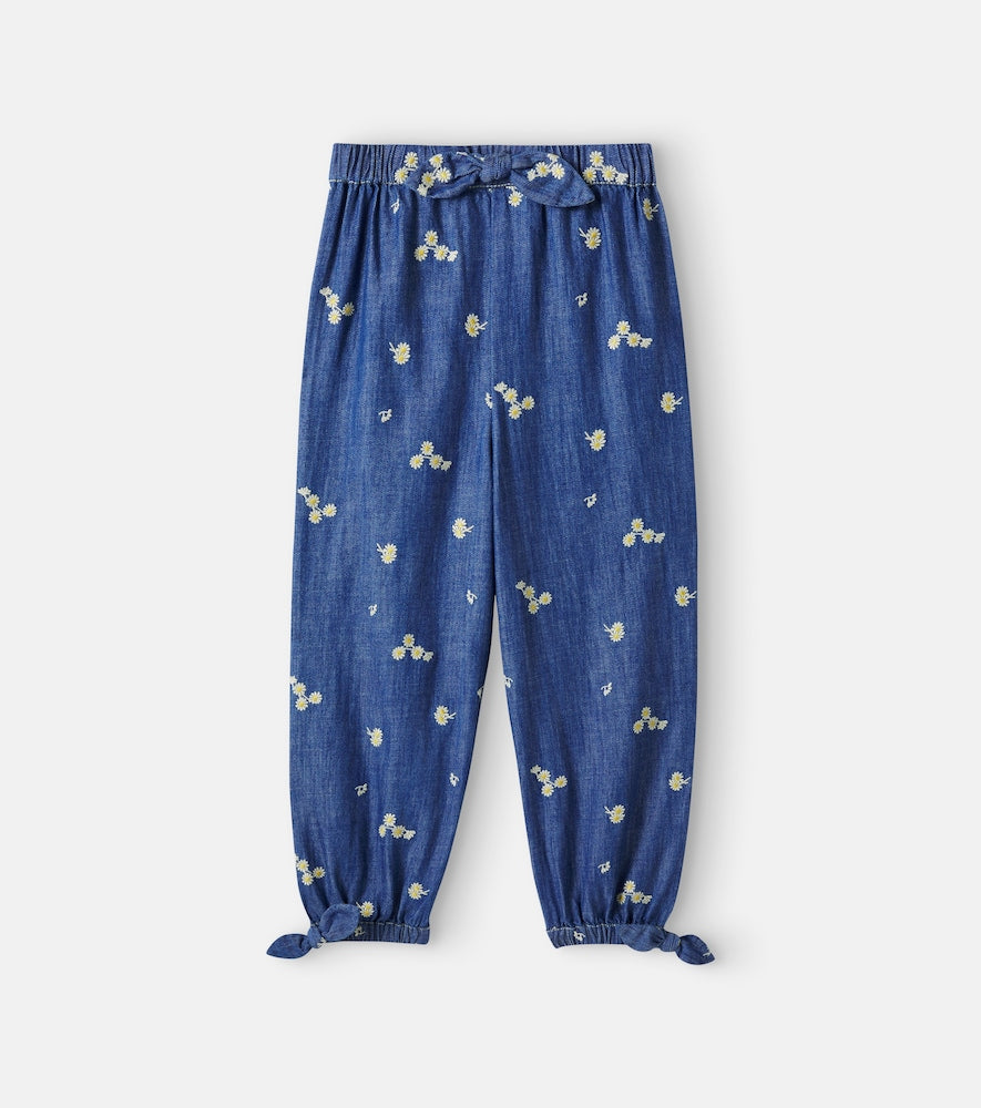 Lucky Kids embroidered cotton pants