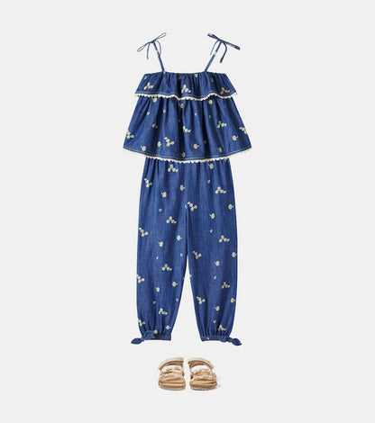Lucky Kids embroidered cotton pants