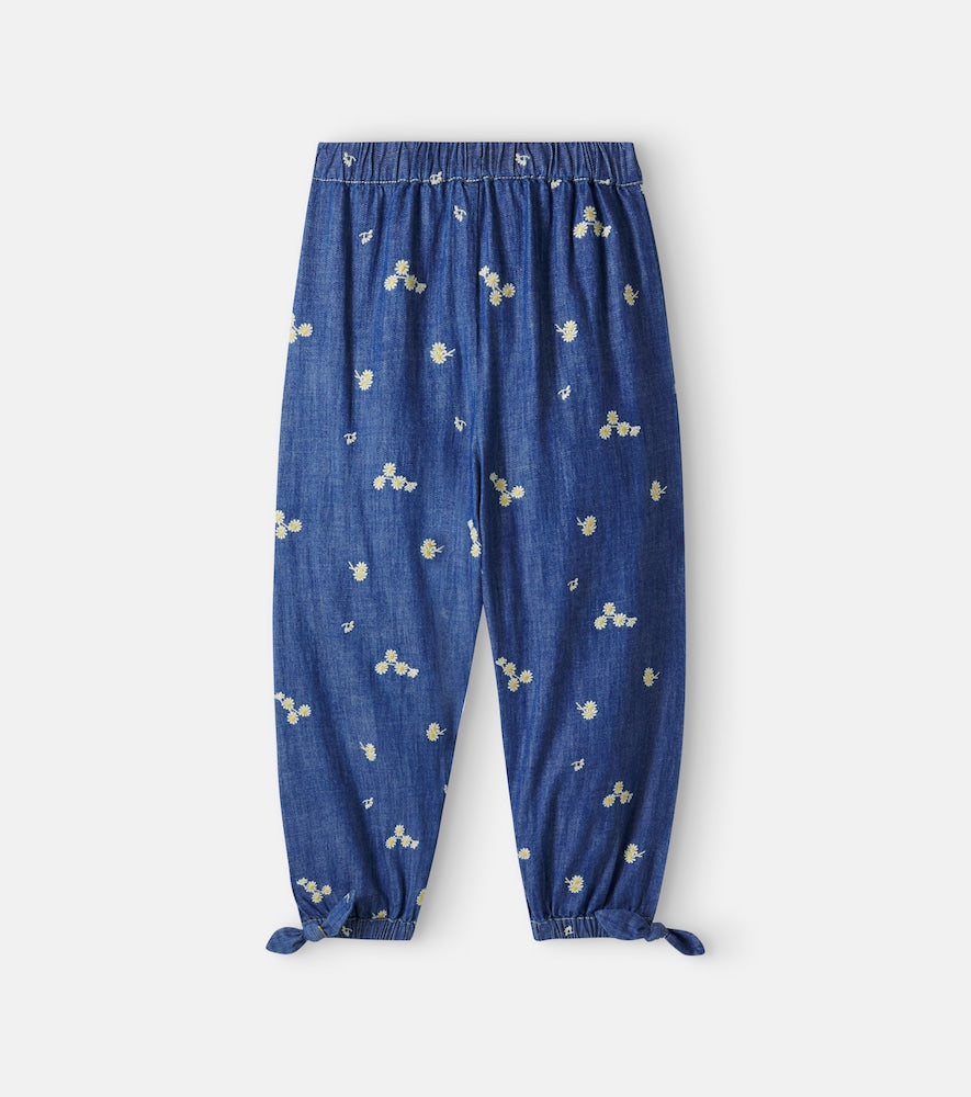 Lucky Kids embroidered cotton pants
