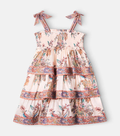 Rhiannon printed shirred cotton dress