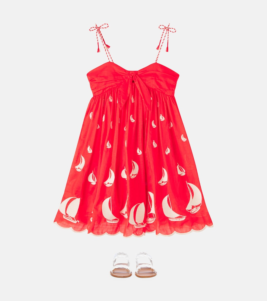 Scarborough printed cotton dress