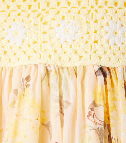 Cascadian crochet floral cotton dress