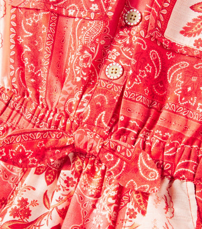 Tutina paisley cotton playsuit