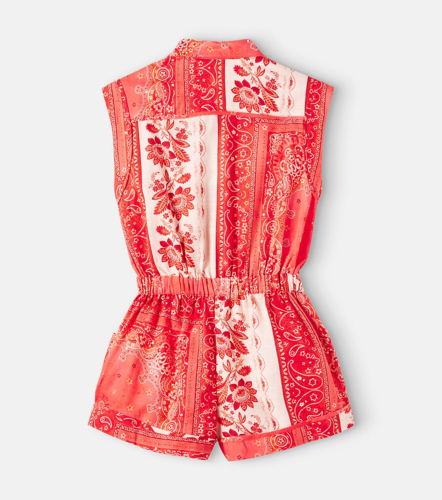 Tutina paisley cotton playsuit