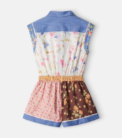 Lucky floral cotton playsuit