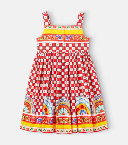 Taormina checked cotton dress