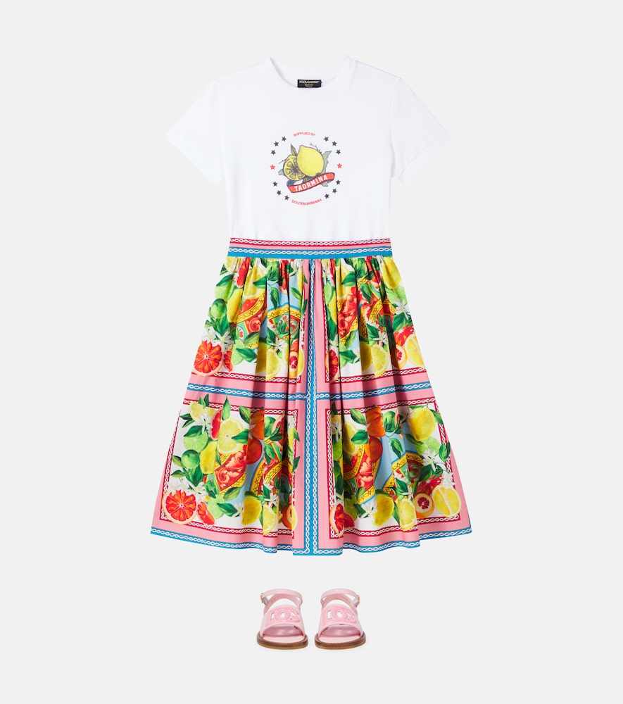 Taormina printed cotton skirt