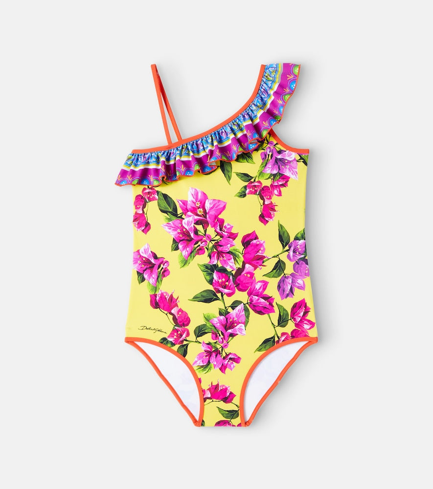 Taormina floral ruffled swimsuit