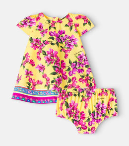 Baby Taormina cotton dress and bloomers set