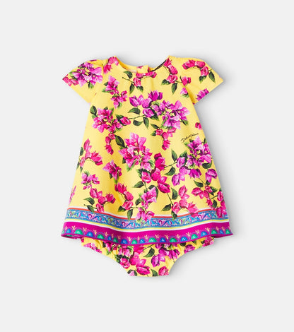 Baby Taormina cotton dress and bloomers set